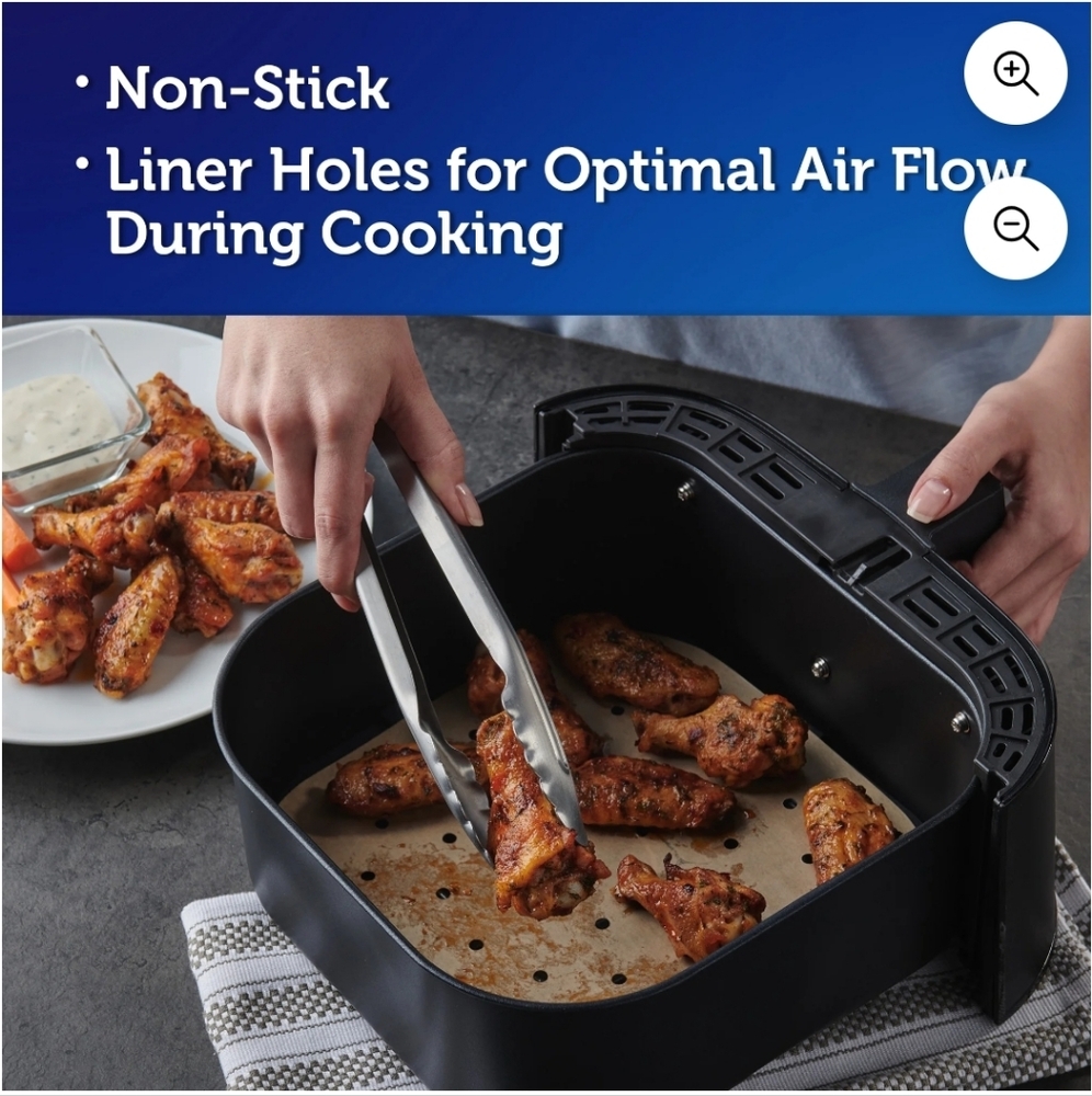 Kitchens Air Fryer Liners 50 Count - Picture 3 of 8